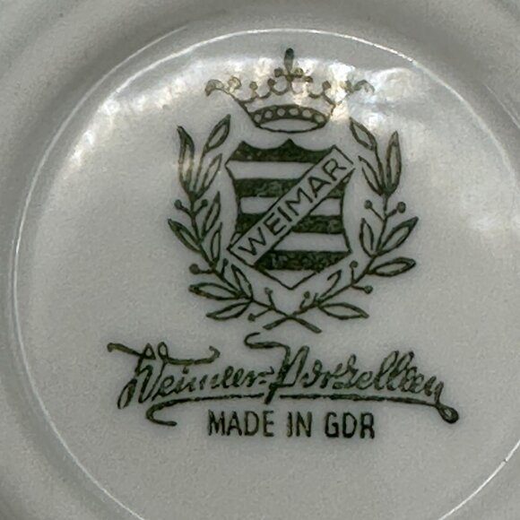 Echt Weimar Kobalt Germany porcelain blue 9 inch gold embellished serving dish - Picture 8 of 11